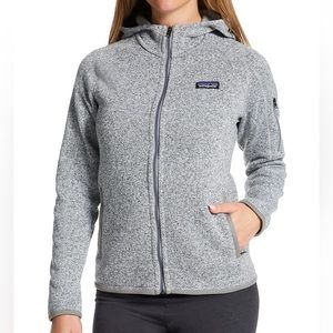 Patagonia Hooded Better Sweater Jacket small, Birch/White